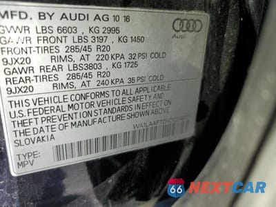 Zdjęcie 13 z 13 samochodu: 2017 AUDI Q7 PREMIUM PLUS VIN:WA1LAAF72HD034637 - miniatura