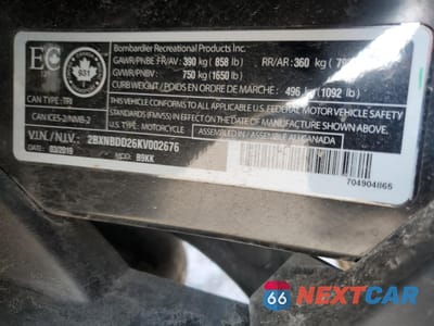 Zdjęcie 9 z 9 samochodu: 2019 CAN-AM SPYDER ROADSTER RT VIN:2BXNBDD26KV002676 - miniatura