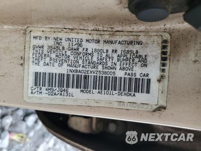 Zdjęcie 14 z 14 samochodu: 1997 TOYOTA COROLLA DX VIN:1NXBA02EXVZ538005 - miniatura