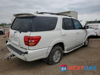 Trzecie zdjęcie samochodu z tyłu: 2002 TOYOTA SEQUOIA LIMITED VIN:5TDBT48A32S064411 - miniatura