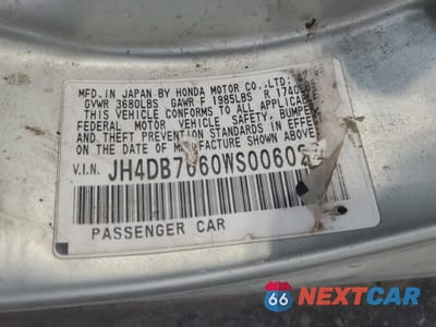 Zdjęcie 14 z 14 samochodu: 1998 ACURA INTEGRA GS VIN:JH4DB7660WS006022 - miniatura