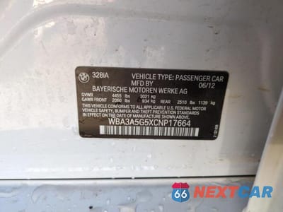 Zdjęcie 13 z 13 samochodu: 2012 BMW 328 I VIN:WBA3A5G5XCNP17664 - miniatura