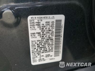 Zdjęcie 15 z 16 samochodu: 2019 NISSAN ROGUE S VIN:JN8AT2MT3KW265799 - miniatura