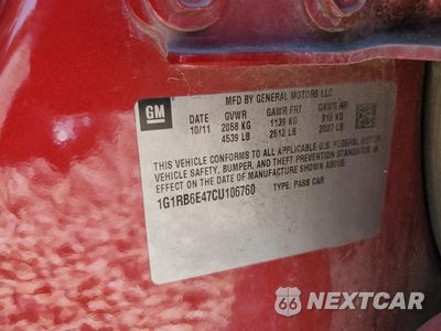 Zdjęcie 14 z 14 samochodu: 2012 CHEVROLET VOLT VIN:1G1RB6E47CU106760 - miniatura
