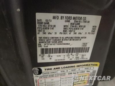 Zdjęcie 12 z 12 samochodu: 2013 FORD F150 SUPERCREW VIN:1FTFW1ET1DKE56584 - miniatura