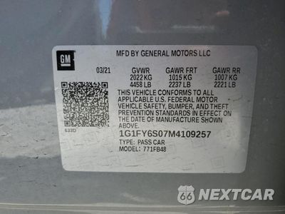 Zdjęcie 13 z 15 samochodu: 2021 CHEVROLET BOLT EV LT VIN:1G1FY6S07M4109257 - miniatura