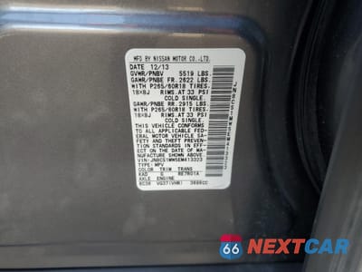 Zdjęcie 13 z 13 samochodu: 2014 INFINITI QX70 VIN:JN8CS1MW5EM413323 - miniatura