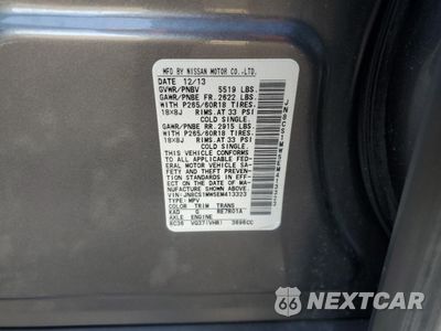 Zdjęcie 13 z 13 samochodu: 2014 INFINITI QX70 VIN:JN8CS1MW5EM413323 - miniatura
