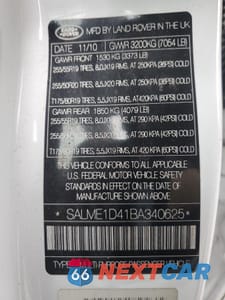 Zdjęcie 13 z 13 samochodu: 2011 LAND ROVER RANGE ROVER HSE VIN:SALME1D41BA340625 - miniatura