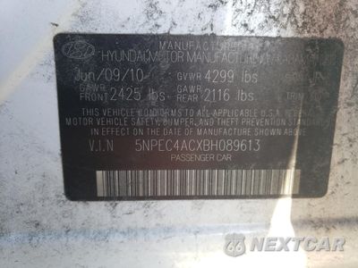 Zdjęcie 13 z 13 samochodu: 2011 HYUNDAI SONATA SE VIN:5NPEC4ACXBH089613 - miniatura