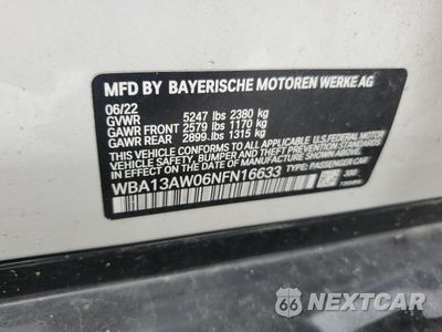 Zdjęcie 12 z 12 samochodu: 2022 BMW M440XI GRAN COUPE VIN:WBA13AW06NFN16633 - miniatura