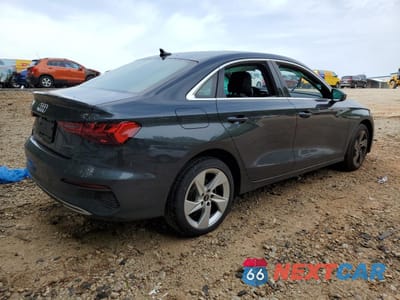 Trzecie zdjęcie samochodu z tyłu: 2023 AUDI A3 PREMIUM VIN:WAUGUDGY1PA049828 - miniatura