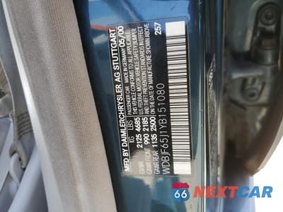 Zdjęcie 14 z 14 samochodu: 2000 MERCEDES-BENZ E 320 VIN:WDBJF65J1YB151080 - miniatura