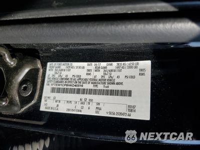 Zdjęcie 13 z 14 samochodu: 2017 FORD F150 SUPERCREW VIN:1FTEW1CP8HKD40516 - miniatura