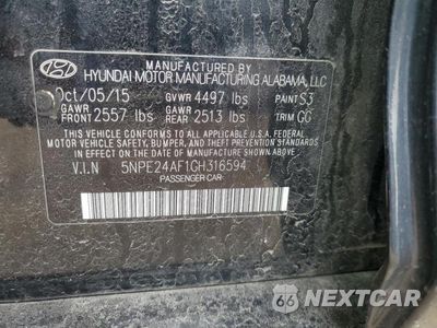 Zdjęcie 12 z 12 samochodu: 2016 HYUNDAI SONATA SE VIN:5NPE24AF1GH316594 - miniatura