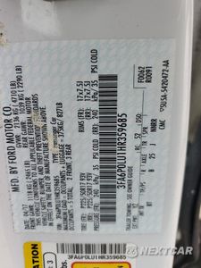 Zdjęcie 12 z 12 samochodu: 2017 FORD FUSION SE HYBRID VIN:3FA6P0LU1HR359685 - miniatura