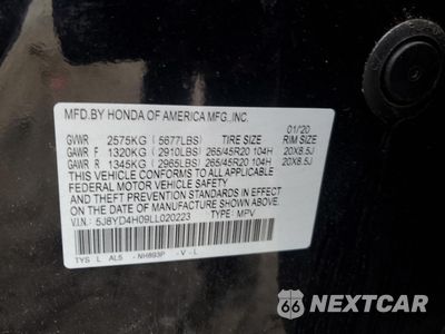 Zdjęcie 15 z 16 samochodu: 2020 ACURA MDX A-SPEC VIN:5J8YD4H09LL020223 - miniatura