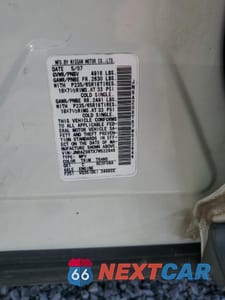 Zdjęcie 12 z 14 samochodu: 2007 NISSAN MURANO SL VIN:JN8AZ08TX7W522946 - miniatura