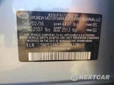 Zdjęcie 12 z 14 samochodu: 2017 HYUNDAI SONATA SE VIN:5NPE24AF3HH494329 - miniatura