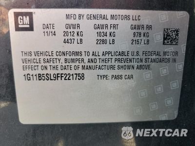 Zdjęcie 12 z 12 samochodu: 2015 CHEVROLET MALIBU LS VIN:1G11B5SL9FF221758 - miniatura