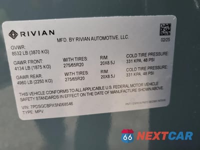 Zdjęcie 13 z 13 samochodu: 2025 RIVIAN R1S PREMIUM VIN:7PDSGCBPXSN068546 - miniatura