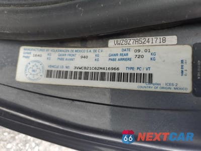 Zdjęcie 12 z 12 samochodu: 2002 VOLKSWAGEN NEW BEETLE GLS VIN:3VWCB21C62M416966 - miniatura