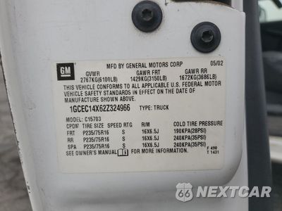 Zdjęcie 12 z 14 samochodu: 2002 CHEVROLET SILVERADO C1500 VIN:1GCEC14X62Z324966 - miniatura