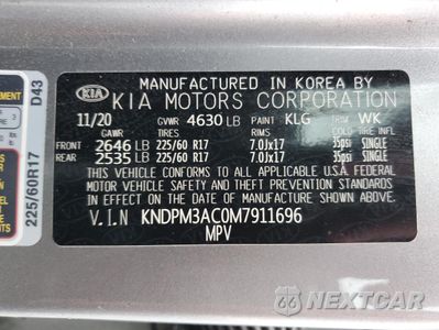 Zdjęcie 12 z 12 samochodu: 2021 KIA SPORTAGE LX VIN:KNDPM3AC0M7911696 - miniatura