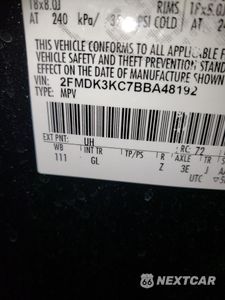 Zdjęcie 12 z 12 samochodu: 2011 FORD EDGE LIMITED VIN:2FMDK3KC7BBA48192 - miniatura