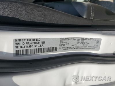 Zdjęcie 12 z 12 samochodu: 2021 DODGE DURANGO SXT VIN:1C4RDJAG9MC547267 - miniatura