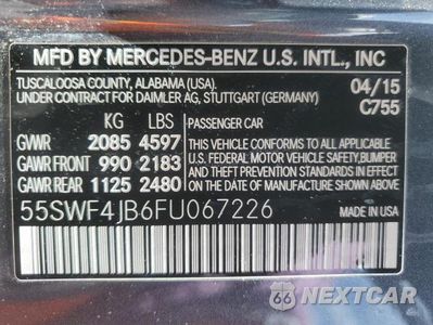Zdjęcie 12 z 12 samochodu: 2015 MERCEDES-BENZ C 300 VIN:55SWF4JB6FU067226 - miniatura