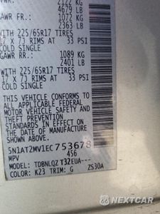 Zdjęcie 12 z 12 samochodu: 2014 NISSAN ROGUE S VIN:5N1AT2MV1EC753678 - miniatura