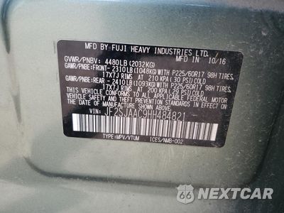 Zdjęcie 13 z 14 samochodu: 2017 SUBARU FORESTER 2.5I VIN:JF2SJAAC9HH484821 - miniatura
