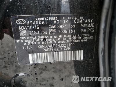 Zdjęcie 12 z 12 samochodu: 2017 HYUNDAI ELANTRA SE VIN:KMHD74LF2HU321199 - miniatura