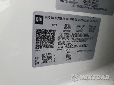 Zdjęcie 12 z 13 samochodu: 2021 GMC SIERRA C1500 SLT VIN:3GTP8DED2MG395682 - miniatura