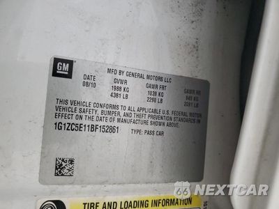 Zdjęcie 12 z 12 samochodu: 2011 CHEVROLET MALIBU 1LT VIN:1G1ZC5E11BF152861 - miniatura