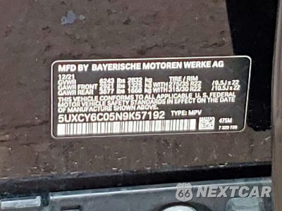 Zdjęcie 13 z 14 samochodu: 2022 BMW X6 XDRIVE40I VIN:5UXCY6C05N9K57192 - miniatura