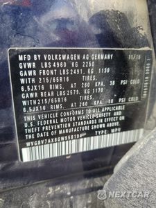 Zdjęcie 13 z 15 samochodu: 2016 VOLKSWAGEN TIGUAN S VIN:WVGBV7AX8GW558194 - miniatura