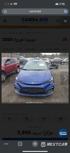 2020 TOYOTA COROLLA SE JTDP4RCE7LJ033722 - główne zdjęcie licytacji z USA - miniatura