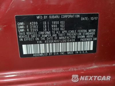 Zdjęcie 13 z 15 samochodu: 2018 SUBARU IMPREZA SPORT VIN:4S3GKAK61J3610408 - miniatura