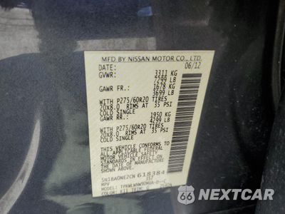 Zdjęcie 13 z 13 samochodu: 2012 NISSAN ARMADA SV VIN:5N1BA0NE2CN618384 - miniatura