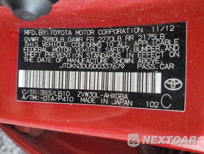Zdjęcie 14 z 14 samochodu: 2013 TOYOTA PRIUS VIN:JTDKN3DU5D0337679 - miniatura