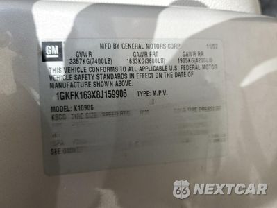 Zdjęcie 15 z 15 samochodu: 2008 GMC YUKON XL K1500 VIN:1GKFK163X8J159906 - miniatura
