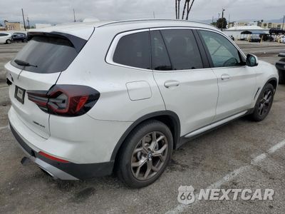 Trzecie zdjęcie samochodu z tyłu: 2022 BMW X3 SDRIVE30I VIN:5UX43DP01N9K68904 - miniatura