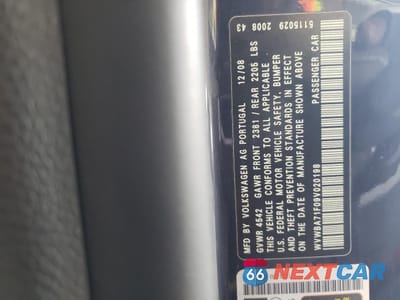 Zdjęcie 12 z 12 samochodu: 2009 VOLKSWAGEN EOS TURBO VIN:WVWBA71F09V020198 - miniatura