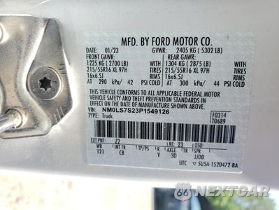 Zdjęcie 14 z 15 samochodu: 2023 FORD TRANSIT CONNECT XL VIN:NM0LS7S23P1549126 - miniatura