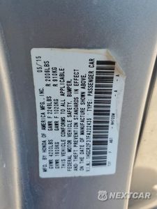 Zdjęcie 14 z 14 samochodu: 2015 HONDA ACCORD LX VIN:1HGCR2F37FA202435 - miniatura