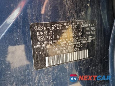 Zdjęcie 12 z 12 samochodu: 2016 HYUNDAI ELANTRA SE VIN:KMHDH4AE9GU514620 - miniatura