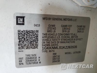 Zdjęcie 15 z 16 samochodu: 2019 GMC ACADIA SLT-1 VIN:1GKKNMLS1KZ263535 - miniatura