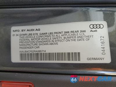 Zdjęcie 12 z 12 samochodu: 2024 AUDI S5 PRESTIGE VIN:WAUB4CF52RA065714 - miniatura